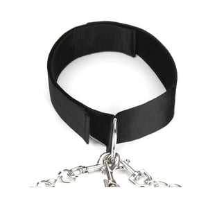 Lux Fetish Collar and Cuff and Leash Set