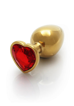 Shots Ouch! Metal Butt Plug Gold/Ruby Red Heart Gem Small Medium Large  Buy in Singapore LoveisLove U4Ria 