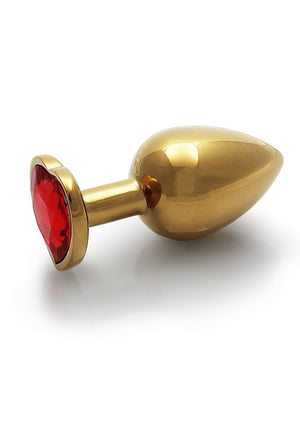 Shots Ouch! Metal Butt Plug Gold/Ruby Red Heart Gem Small Medium Large  Buy in Singapore LoveisLove U4Ria 