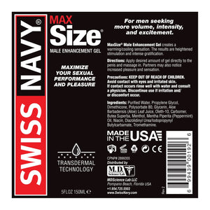 Swiss Navy MaxSize Male Enhancement Gel 
