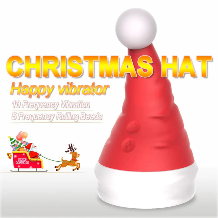 Magical Santa Hat Vibrator + Rolling Ball Clitoral Stimulator