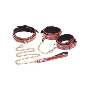 Master Series 6 Piece Burgundy Bondage Set Buy in Singapore LoveisLove U4Ria 