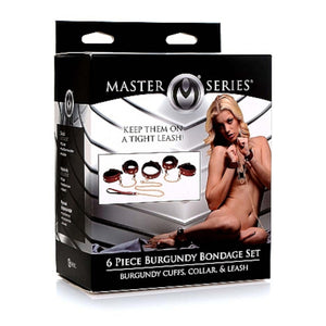 Master Series 6 Piece Burgundy Bondage Set Buy in Singapore LoveisLove U4Ria 