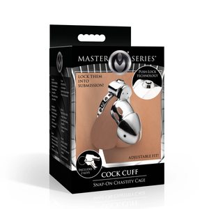 Master Series Cock Cuff Snap-On Chastity Cage Him - Chastity Devices Buy Sex Toys in Singapore LoveisLove U4Ria