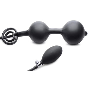 Master Series Devils Rattle Inflatable Silicone Anal Plug With Cock And Ball Ring Buy in Singapore LoveisLove U4Ria 