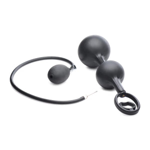 Master Series Devils Rattle Inflatable Silicone Anal Plug With Cock And Ball Ring Buy in Singapore LoveisLove U4Ria 