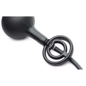 Master Series Devils Rattle Inflatable Silicone Anal Plug With Cock And Ball Ring Buy in Singapore LoveisLove U4Ria 