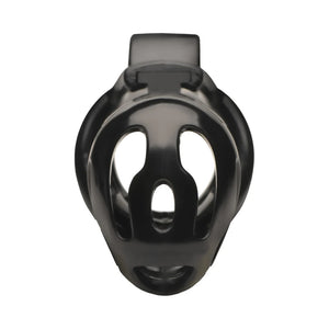 Master Series Hard Stop Double Ring Chastity Cage Black For Him - Chastity Devices Buy Sex Toys in Singapore LoveisLove U4Ria