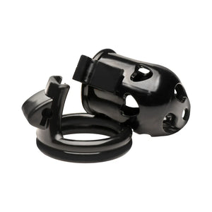 Master Series Hard Stop Double Ring Chastity Cage Black For Him - Chastity Devices Buy Sex Toys in Singapore LoveisLove U4Ria