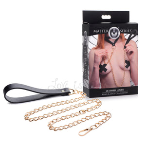 Master Series Leashed Lover Black and Gold Chain Leash Buy in Singapore LoveisLove U4Ria