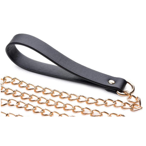 Master Series Leashed Lover Black and Gold Chain Leash Buy in Singapore LoveisLove U4Ria