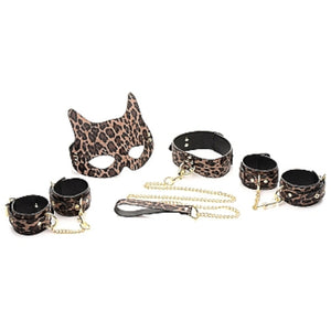 Master Series Leopard Print Wild Print 7 Piece Bondage Set Buy in Singapore LoveisLove U4Ria 