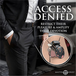 Master Series Lock Down Chastity Cage Black Buy in Singapore LoveisLove U4Ria 