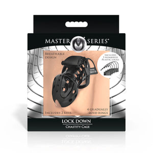 Master Series Lock Down Chastity Cage Black Buy in Singapore LoveisLove U4Ria 