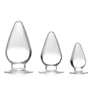 Master Series Triple Cones 3 Piece Anal Plug Set Clear Buy in Singapore LoveisLove U4Ria 