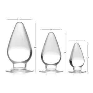 Master Series Triple Cones 3 Piece Anal Plug Set Clear Buy in Singapore LoveisLove U4Ria 