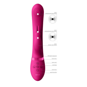 VIVE May Dual Pulse-Wave & Vibrating C-spot & G-Spot Rabbit Pink