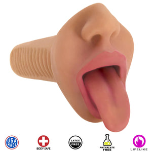 Curve Toys Mistress Selene The Perfect Suck Vibrating Deep Throat Mouth Stroker Male Masturbators - Handheld Strokers Buy Sex Toys in Singapore LoveisLove U4Ria