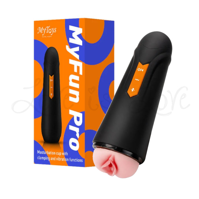 MyToys MyFun Pro New and Improved Clamping and Vibrating Masturbation Cup (New Pro Version)