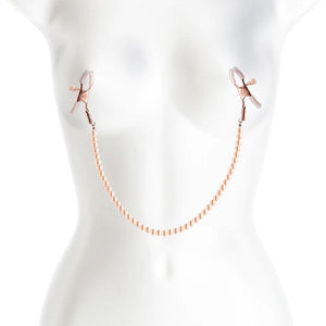 NS Novelties Bound Adjustable Nipple Clamps DC1 With Beaded Chain Rose Gold Buy in Singapore LoveisLove U4Ria 