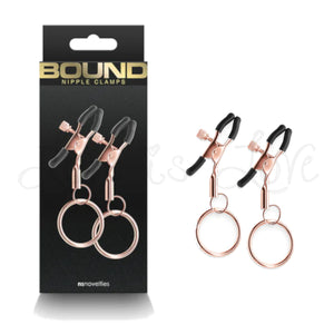 NS Novelties Bound Adjustable Nipple Clamps Rose Gold C2 With Ring or D2 Buy in Singapore LoveisLove U4Ria 