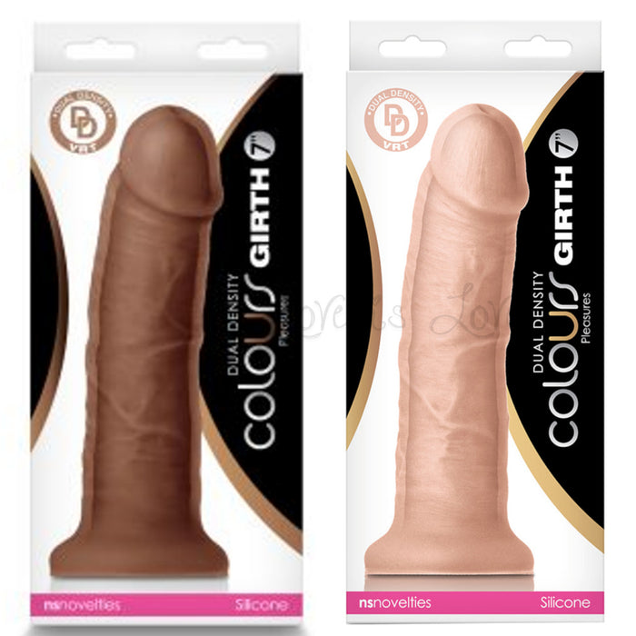 NS Novelties Colours Pleasures Dual Density 7 Inch Girth Suction Cup Silicone Dildo