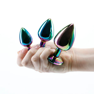 NS Novelties Rear Assets Aluminum Multicolor Butt Plug