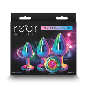 NS Novelties Rear Assets Aluminum Multicolor Butt Plug