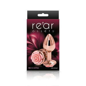 NS Novelties Rear Assets Rose Anal Plug Gold/Red or Silver/Black or Rose Gold/Pink Buy in Singapore LoveisLove U4Ria 