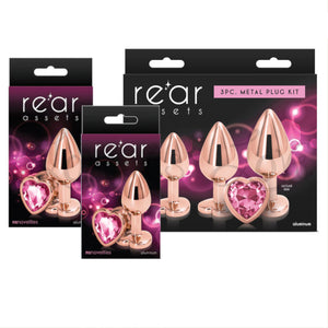 NS Novelties Rear Assets Rose Gold Pink Heart Gem Small or Medium or 3 PCS Trainer Kit  Buy in Singapore LoveisLove U4Ria 