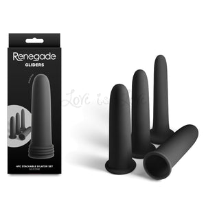 NS Novelties Renegade Gliders 4 Stackable Dilator Black Buy in Singapore LoveisLove UR4ria 