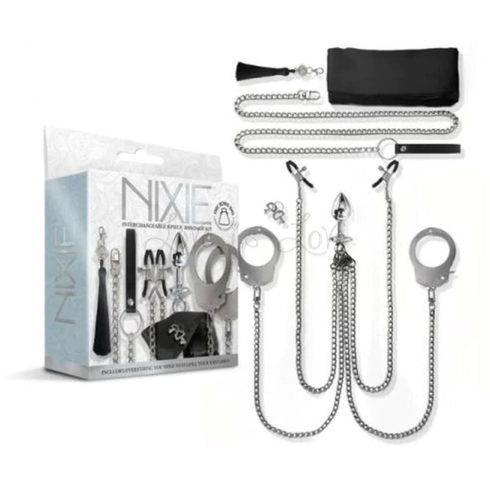 Nixie Interchangeable 8 Piece Metal Bondage Kit 8 Silver
