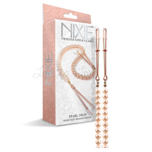 Nixie Pearl Drop Tweezer Nipple Clamp Rose Gold Buy in Singapore LoveisLove U4Ria 