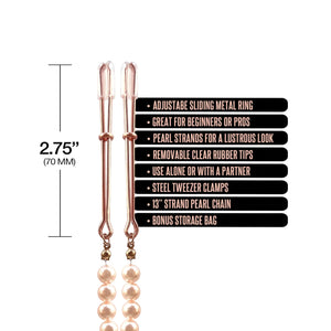 Nixie Pearl Drop Tweezer Nipple Clamp Rose Gold Buy in Singapore LoveisLove U4Ria 