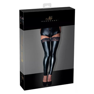 Noir Handmade Wetlook Stockings With Lace Buy in Singapore LoveisLove U4Ria 