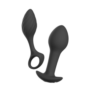 Nomi Tang Fun Plug Set Rechargeable Anal Vibrator Black Buy in Singapore LoveisLove U4Ria 