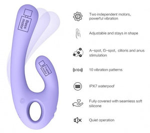 Nomi Tang Flex Bi Bendable Dual Stimulation Vibrator Lavender or Pink ( Limited Period Sale )