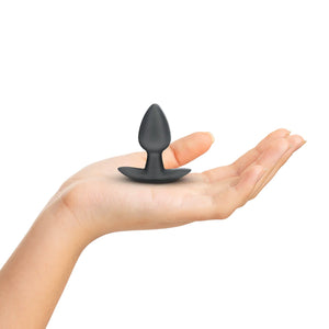 Shots Ouch! Smooth Silicone Anal Plug Gunmetal Small or Medium or Large wee