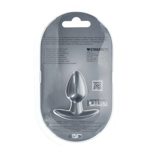 Shots Ouch! Smooth Silicone Anal Plug Gunmetal Small or Medium or Large wee