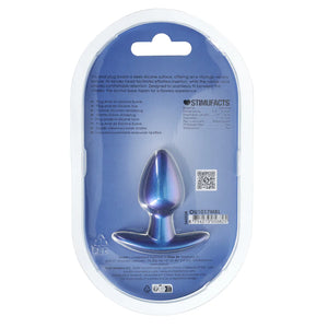 Shots Ouch! Smooth Silicone Anal Plug Small Metallic Blue Anal - Anal Probes & Tools Buy Sex Toys in Singapore LoveisLove U4Ria