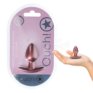 Shots Ouch! Smooth Silicone Anal Plug Small Rose Gold Anal - Anal Probes & Tools Buy Sex Toys in Singapore LoveisLove U4Ria
