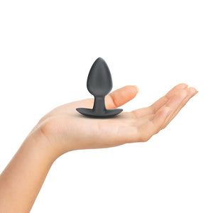 Shots Ouch! Smooth Silicone Anal Plug Gunmetal Small or Medium or Large wee