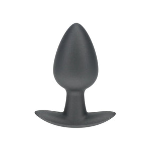 Shots Ouch! Smooth Silicone Anal Plug Gunmetal Small or Medium or Large wee