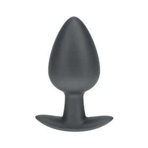 Shots Ouch! Smooth Silicone Anal Plug Gunmetal Small or Medium or Large wee