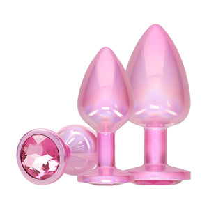 Shots Ouch! Venice Collection Metal Anal Plug Set Iridescent or Pink Anal - Anal Metal Toys  Buy Sex Toys in Singapore LoveisLove U4Ria