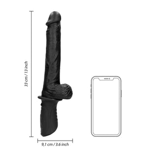 Shots Ouch! Hand Held Liquid Silicone Vibrating and Thrusting Sex Machine Black Vibrators - Realistic Vibrators  Buy Sex Toys in Singapore LoveisLove U4Ria