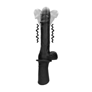 Shots Ouch! Hand Held Liquid Silicone Vibrating and Thrusting Sex Machine Black Vibrators - Realistic Vibrators  Buy Sex Toys in Singapore LoveisLove U4Ria