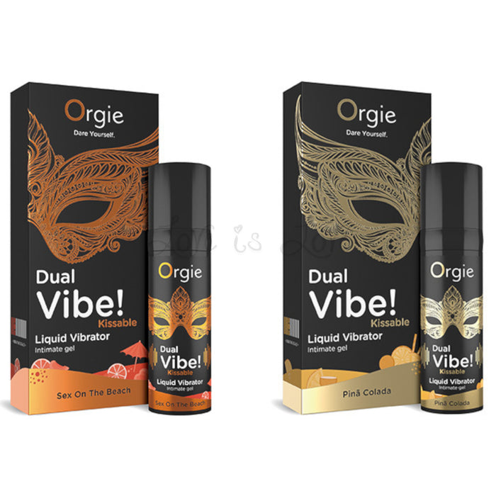 Orgie Dual Vibe! Kissable Liquid Vibrator Stimulating Gel 15 ML 0.5 FL OZ