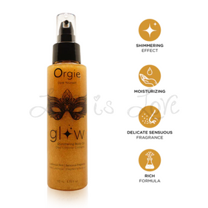 Orgie Glow Shimmering Body Oil 110 ml or Body Cream 250 ml loveislove love is love buy sex toys singapore u4ria