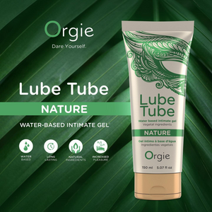 Orgie Lube Tube Nature Water-Based With Vegetal Ingredients 150 ml ( Exp 02/2026) loveislove love is love buy sex toys singapore u4ria